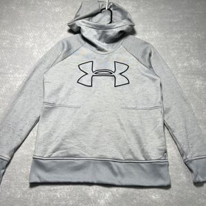 Under Armour Logo Gray Heather Hooded Sweatshirt 1318396 Size: S